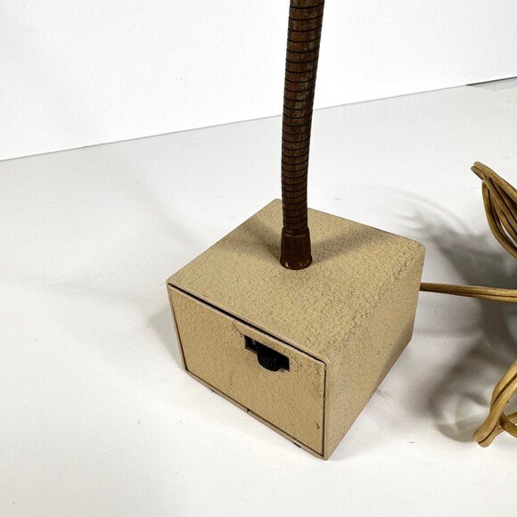 Vintage MCM Cream  Gooseneck Desk Lamp Adjustable Working - Picture 5 of 10